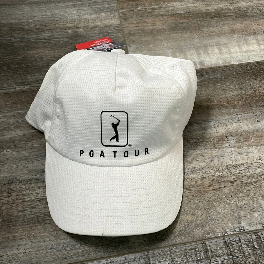PGA Tour Course Essentials white air flux hat NEW
